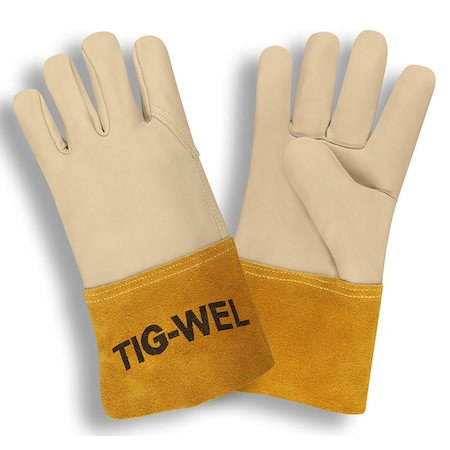 Cordova Welder, Cowhide, Tig-Wel, Premium, Side, Split Gloves, L, 12PK 8130L